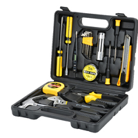 Boîte à outils en plastique Guangzhou Kungfu avec marteau et pince, ensemble d'outils ménagers de 18 pièces, kit de quincaillerie ménager en stock