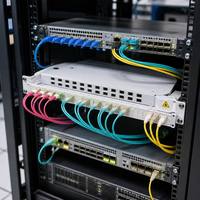 Boîtier de distribution optique (ODF) 1U 19 pouces en plastique coulissant pour fibre optique, 48 cœurs, adaptateur SC LC, pigtail haute densité
