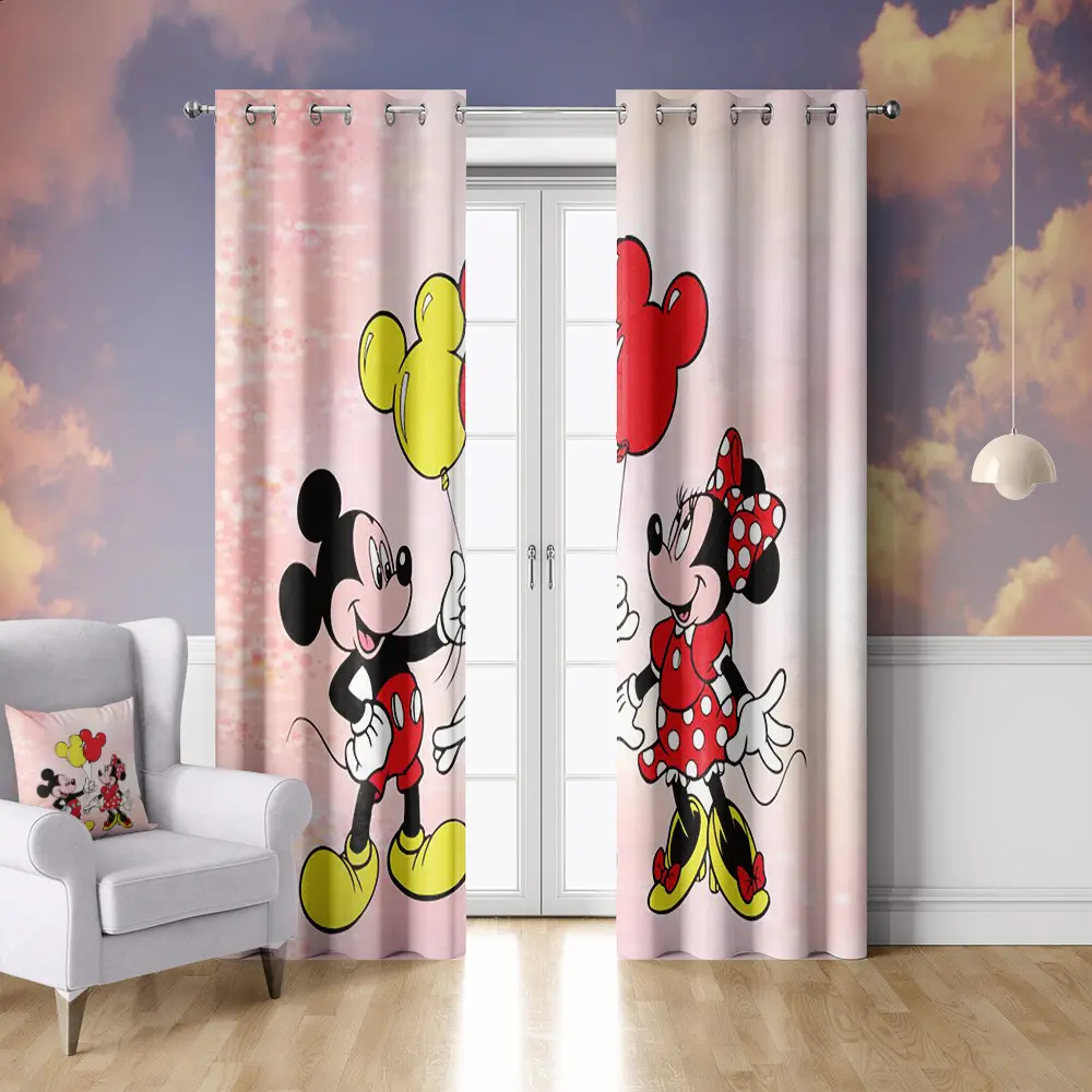 Hot-selling Quality Cheap Price Custom Made Luxury Blackout 3D Printed Cartoon Curtains for The Living Room Curtains