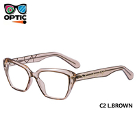 Monture de lunettes TR52 avec insert décoratif sur la patte, forme œil de chat tendance, pour femmes, adaptée aux verres de prescription optiques