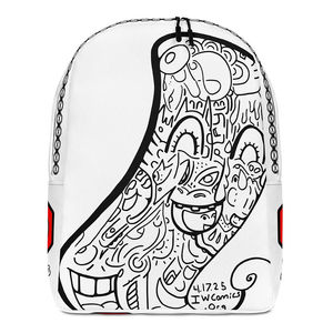 Cómics IW # Mochila Minimalista 29 para Niñas, Forro de Nailon Impermeable, Cierre de Cremallera, con Diseño de Dibujos Animados - Product Image 1