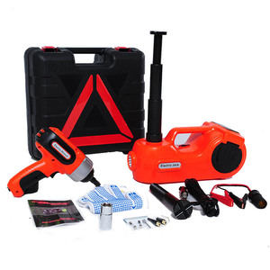 Kit de Herramientas Multifuncional 3 en 1 para Reparación de Automóviles 3T/5T, Kit de Elevación para Automóvil de 12v con Llave de Impacto y Gato para Automóvil - Product Image 1