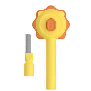 Venta al por mayor de Peine de aguja de autolimpieza depiladora de plástico para el cuidado de mascotas para gatos y perros elimina los nudos flotantes del pelo suministros para mascotas - Product Image 5
