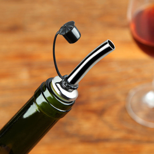 Vertedor de botellas de vino de acero inoxidable, accesorios de cerveza, oleo, ovalado, de plata, nuevo diseño - Product Image 3