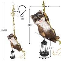 Décoration suspendue personnalisée en résine en forme de lapin avec lumière solaire créative pour jardin, idéale pour la décoration extérieure et les cadeaux de pendaison de crémaillère