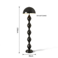 Lampe sur pied LED moderne en forme de gourde, abat-jour en forme de dôme de champignon, lampe sur pied pour salon, décoration de la maison