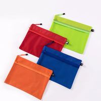 Pochette de rangement A4 en PVC transparent givré avec fermeture éclair, étanche, pour documents de bureau