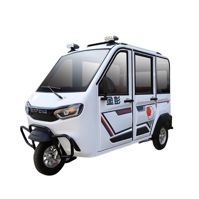 JINPENG2021 48v800w/60v100w Enclosed Electric Tricycle for Adults Closed Cabin Electric Passenger Enclosed 3  Wheel Trike