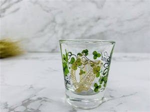 卸売家庭用飲用デカール印刷ロゴデザイン小さなウォッカミニテキーラスプリットカップユニークなカスタムショットグラス - Product Image 3