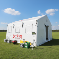 Tente gonflable portable de secours en cas de catastrophe, 4 portes, contrôle de la température, AIM Medical, quatre saisons, imperméable, extérieur, personnalisable