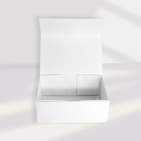 Boîte magnétique rigide en carton avec logo personnalisé, emballage cadeau pliable avec impression en relief et couvercle