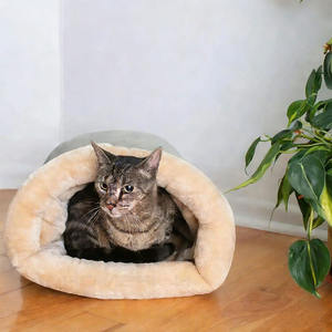 Cama para Mascotas Moderna, Semi-cerrada, de Terciopelo de Algodón, Cálida, Desmontable y Lavable, para Perros y Gatos - Product Image 5