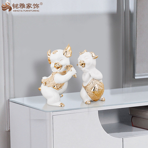 Sử Dụng Trang Trí Động Vật Nhỏ Figurine Dễ Thương Nhựa <span class=keywords><strong>Pig</strong></span> Tượng - Product Image 3