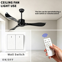Ventilateur de plafond industriel de 52 pouces avec télécommande, moteur BLDC, débit d'air élevé, économie d'énergie, minuterie pour chambre à coucher et salon