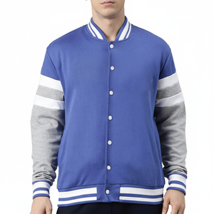 Gran oferta, diseño personalizado, chaqueta universitaria de invierno fina recubierta para hombre, estilo callejero, cuello levantado, logotipo frontal, servicio OEM - Product Image 1