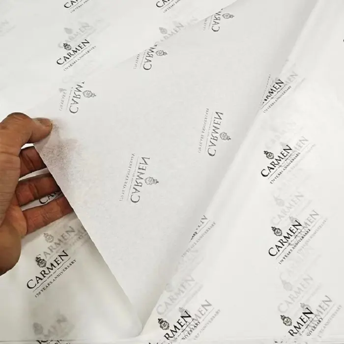 Kertas pembungkus pakaian kustom kertas tisu kemasan bunga anggur merah cetak nama merek untuk bisnis