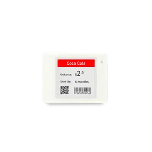 DJ-WP0266BWR e-ink memungkinkan 2.66 inci Esl rak elektronik Label harga elektronik Tag layar e-ink tampilan harga Label elektronik
