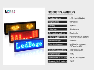Rechargeable LED <strong>Digital</strong> Sign Price Tag Magnet Attachment Temperature <strong>Display</strong> for Restaurant Shop Exhibition Nightclub Hotel - Product Image 5