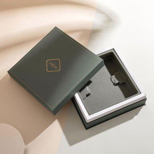 Tùy Chỉnh In Ấn Sang Trọng Cứng Nhắc Từ Màu Đen Giấy Bao Bì Nam Châm Đóng Cửa Nắp Các Tông Trượt Ngăn Kéo Hộp Quà Tặng Với Khay Chèn - Product Image 2