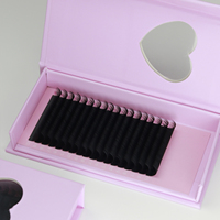 C CC D DD L + LU LC LD Curl Volume Lash Extension Venta al por mayor Easy Fan Russian Lashes 0,03 0,05 0,07 Self Fanning Lashes
