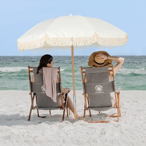 <span class=keywords><strong>Parasol</strong></span> de plage en <span class=keywords><strong>toile</strong></span> jaune à franges, accessoire de luxe, Portable, Vintage, 2023 - Product Image 1