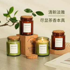 Yu Huan Aromatherapy Scented Candle Cylinder Minimalist Style Hand Casting For Birthdays - Product Image 5