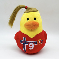 Peluche Canard Jaune Haaland en Coton PP, Jouet en Peluche Doux pour Fans de Football, Cadeau Merchandising Star du Soccer