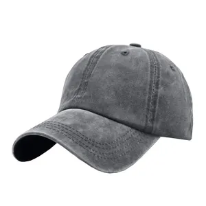 여자 트릴 워싱 고민 복고풍 조정 가능한 야구 모자 골프 모자 포니 테일 구멍이있는 아빠 모자