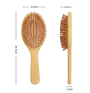 Brosse à <span class=keywords><strong>cheveux</strong></span> en bambou naturel de marque privée palette de massage brosse à <span class=keywords><strong>cheveux</strong></span> démêlante brosse en bois pour <span class=keywords><strong>cheveux</strong></span> secs/bouclés/épais/minces/droits - Product Image 2