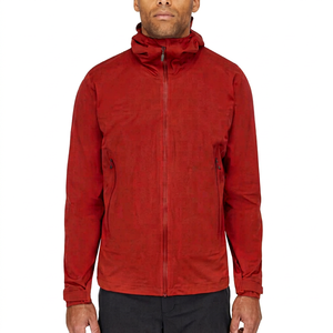 Veste en polaire rouge pour homme, col montant, fermeture éclair, coupe-vent, décontractée, couleur unie, polyester, coupe régulière - Product Image 1
