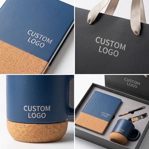 Custom Logo Corporate <b>Gift</b> <b>Set</b> Cork Base Ceramic Mug Notebook Pen Keychain <b>Gift</b> <b>Set</b> Factory Price for Promotion & Client <b>Gifts</b> - Product Image 5