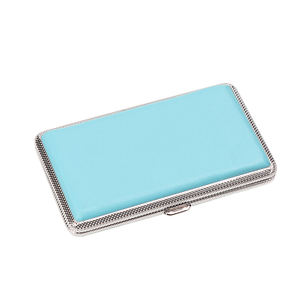 Futeng 20pcs porte-cartes en cuir PU étui à cigarettes pour femmes avec clip en métal ouverture automatique personnalisé vente en gros - Product Image 4