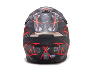 Casque de moto ABS unisexe certifié DOT ECE double lentille doublure détachable accessoires casque de moto tout-terrain rouge