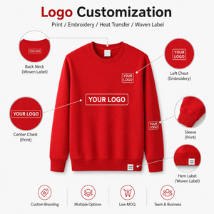 Sudaderas Personalizadas para Hombre, Gruesas, de 420 g, con Cuello Redondo, de Forro Polar, Poliéster y Elastano, Sudadera Elástica, Lisa, para Marca Privada, OEM - Product Image 2