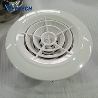 Diffuseur d'air de retour rond en plastique moderne VDV-A5 pour système de ventilation, valve à disque pour plafond