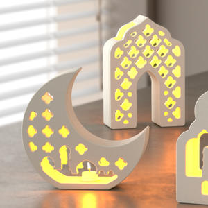 Moule en silicone HC Middle East Moon Castle pour abat-jour, style arabe, moule en résine de gypse, moule DIY pour couvercle de lampe à <span class=keywords><strong>bougie</strong></span> en plâtre, décoration intérieure - Product Image 3