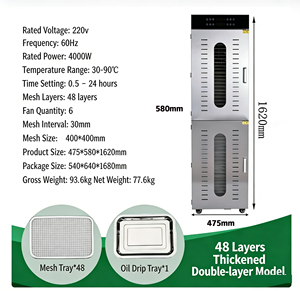 <span class=keywords><strong>D</strong></span>éshydrateur alimentaire professionnel de qualité commerciale en acier inoxydable pour la viande séchée, les fruits, les légumes et les herbes - Product Image 6