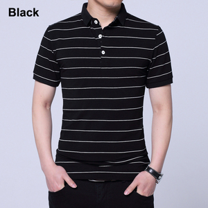 <span class=keywords><strong>T</strong></span>-<span class=keywords><strong>Shirt</strong></span> con colletto combinato a colori e Design Polo con marchio da uomo a righe orizzontali 100 <span class=keywords><strong>t</strong></span>-<span class=keywords><strong>Shirt</strong></span> con <span class=keywords><strong>stampa</strong></span> in cotone pettinato - Product Image 5