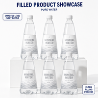 Machine de rinçage, remplissage et bouchage de bouteilles PET d'eau potable pure minérale monobloc à haute efficacité et économie d'énergie