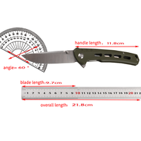 Couteau de survie pliable portable pour l'extérieur, lame en acier D2, manche en G10, couteau de poche EDC avec clip dorsal pour le camping et la randonnée