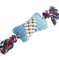 Jouet en peluche pour chat et chien, résistant aux morsures, en coton et corde, avec broderie créative promotionnelle en forme de bonbon, pour le divertissement et la santé dentaire des animaux de compagnie