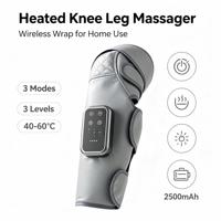 Masseur sans fil pour genoux et mollets, compression d'air, chauffage, enveloppement pour les jambes, 3 modes, 3 intensités, 40-60°C, contrôle de la minuterie pour soulager les muscles
