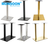 Pieds de table carrés en acier brossé à prix d'usine, base de table basse, de table à manger, de banc, pieds de meubles métalliques pour salon