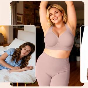 <span class=keywords><strong>Reggiseno</strong></span> Senza Ferretto in Gel Solido per Donna, Taglie Forti, Senza Cuciture, Traspirante, Copertura Totale, Push-Up, Confortevole - Product Image 4