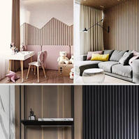 Panneau mural décoratif en bois, panneau de fond moderne, panneau mural décoratif en PVC WPC pour la décoration de chambre à coucher