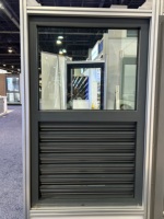 Topbright - Grille de fenêtre PTAC moderne en alliage d'aluminium à lamelles fixes horizontales en acier inoxydable pour hôtel américain, idéale pour le salon