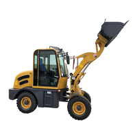 Chinesischer Hersteller 800kg 1 Tonne 2 Tonnen 4WD Mini-Radbagger Hoflader Radlader