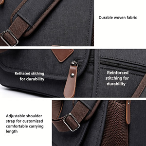 Bolso Bandolera de Poliéster Impermeable Estilo Coreano para Hombre, Moderno y Casual, Venta al Por Mayor - Product Image 4