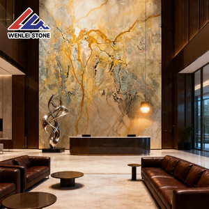 Lastra di Marmo Giallo Dorato Naturale Lucidato Direttamente dalla Fabbrica Wenlei per Pavimenti e Pareti di Hotel, Cucine e Ville - Impermeabile - Product Image 4