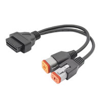 Câble d'extension OBD 2 Harley 6 broches vers 16 broches, testeur de batterie mâle/femelle 4 broches, outil de diagnostic moto 12V/24V, écran 7 pouces